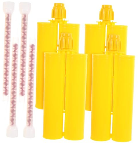 OSALADI Leere Nachfüllbare Kartuschenrohre Kunststoff Dichtungstuben Für Fliesen 4 Satz Mit Verschlussring Für Silikon Und Harz Dichtungsmittel Dichtungswerkzeug Für Haushalt Und Bodenfliesen