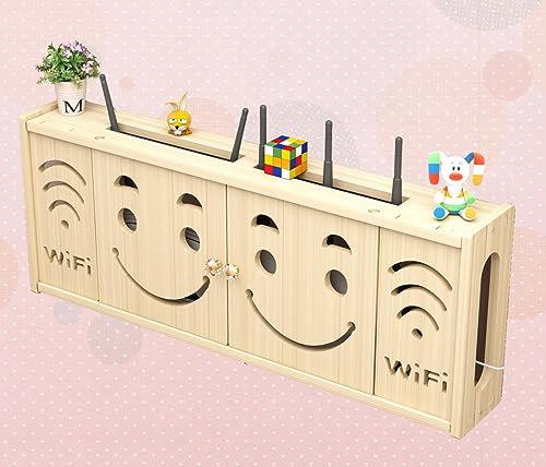 OINGHU Router-Box, Router-Aufbewahrungsbox, WLAN-Router, Aufbewahrungsbox, weiß, kabellos, WLAN-Router, Regal, Aufbewahrungsbox, Wandregal für Kabelbox, Wandhalterung, C-71 x 24 cm (Farbe: A, Größe: