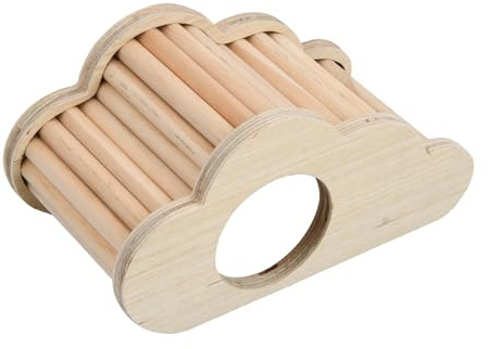 Granvoo Maison en Bois pour Hamster, Accessoire pour Hamster Nain, Maisonnette pour Hamster, Maison Cochon d'Inde, Jouets d'activité pour Petits Animaux,Maison en Bois pour Hamster Nains Hamster