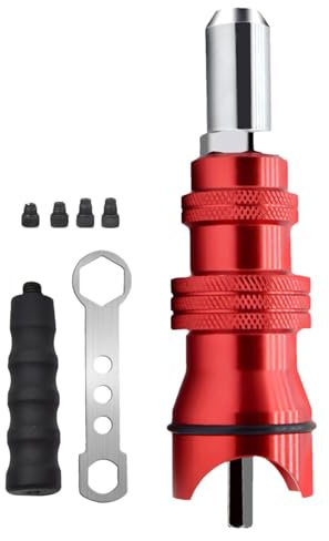 Rivet Nut Drill Adapter, Rivet Nut Drill Adapter Kit, Cordless Riveting Tool Set, Rivet Nut Drill Attachment for Electric Drill, Electric Riveter, Power Hand Tool with 4