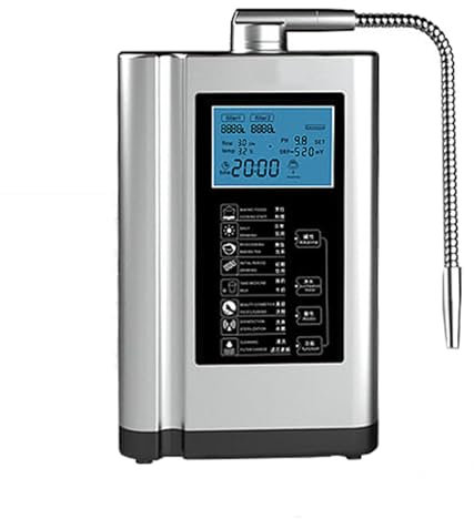 Electrolizador Agua Alcalina,Ionizador Agua Y Máquina Agua Alcalina Profesional Con Ajustes Ph Del Agua De 3,5-10,5,7,Hasta -600 Mv Orp,8000 Litros Por Filtro,silver-110V