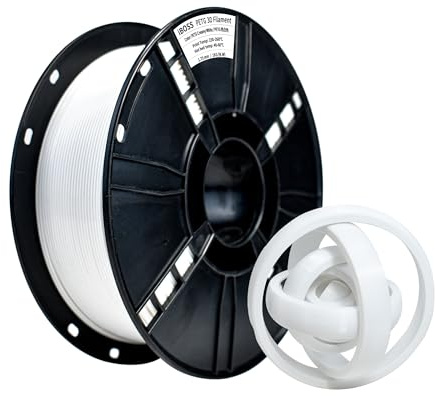 iBOSS PETG Filament 1.75 mm, Stärker Zähigkeit PETG 3D Drucker Filament, 1kg Spule, Maßgenauigkeit +/- 0,02 mm, 3D-Druck-Filament für 3D-Drucker, PETG Weiß
