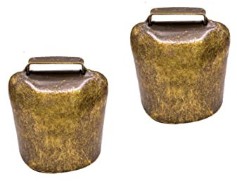 BCOATH 2stücke Bronzeglocke Für Schafe Pferde Kühe Hängeglocke Aus Eisen Schafsglocken-anhänger Landwirtschaftsglocken-zubehör Diy-glocken-hänge Mittlerer