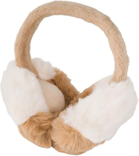 styleBREAKER Damen Ohrenwärmer in weicher Teddyfell-Optik, zweifarbig - Kuschelig warme Earmuffs für den Winter 04026069