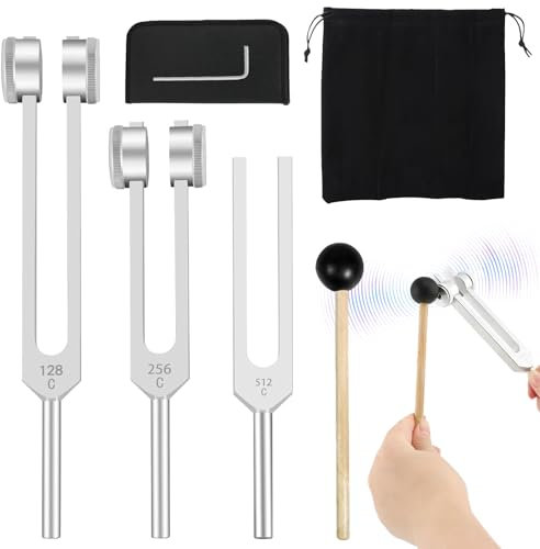 Stimmgabel Set,3 Stück Stimmgabeln,Aluminiumlegierung Stimmgabel,Stimmgabel Aluminiumlegierung,Stimmgabel-Set,Stimmgabel Bundle,Meister Stimmgabel,Tragbares Stimmgabel,Geeignet für Meditation