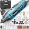 MASKO® Multifunktionswerkzeug Rotationswerkzeug 200W Variable Drehzahl 10.000-40.000 U/min mit flexibler Welle Schnellspann-Bohrfutter Transportkoffer 141teiligem Zubehör-Set Bohren Polieren Schleifen