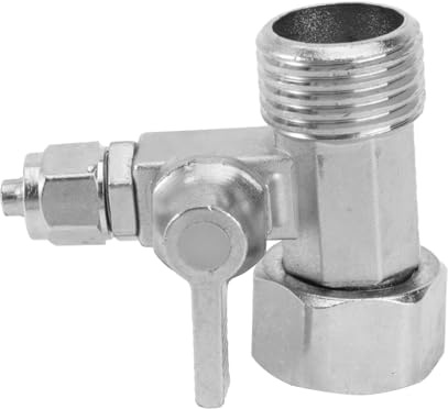 Deviazione Doccia a 3 Vie in Acciaio Inox Connettore a T Argento | Connettore Rubinetto, Separatore Acqua a T 1 Ingresso e 2 Uscite, per Toilette e Bidet Colore Casuale