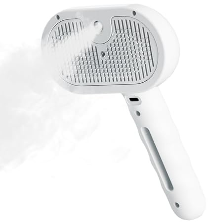 USB Rechargeable Spritz Defur Comb for Cats, Pet Hair Remover Brush, 35ml Water Tank, Indoor Cat Grooming Tool, Dog Hair Remover, Pet Spray Depilatory Comb