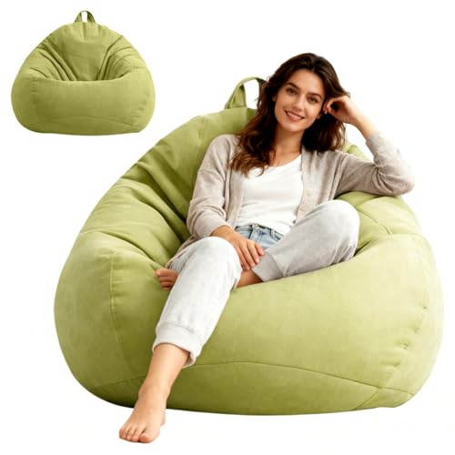 Umllpet Puff de tamaño XL, puf en forma de gota, solo funda (sin relleno), para adultos y niños, para jugar en la sala de estar y la habitación de los niños, sofá o decoración al aire libre, 100 x 120