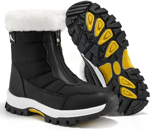 Decould sylf Snow Boots for Women 2026: Comfortable Winter Boot Warm Fur Lined Mid Calf Shoes with Zipper for Hiking Walking
