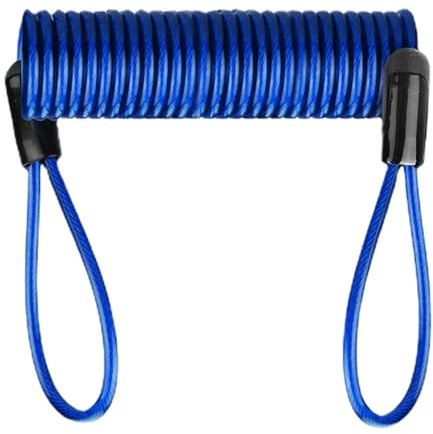 Rappel De Blocage Disque - Câble Sécurité À Ressort en Acier, Câble Moto, Cordon Antivol Visible, Sangle Robuste Et Flexible | Rappel pour Scooter, Casque, Bagages, Véhicule Convient À De Nombreuses
