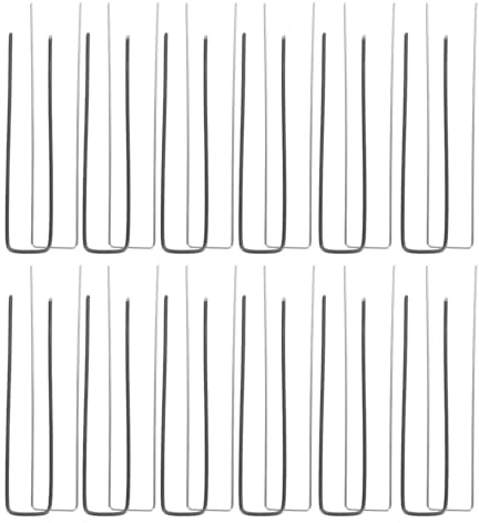 DIYEAH 30 pièces Lot de Piquets de Jardin Fer U Galvanisés Robustes Fixation pour Pelouse Toile Paysagère Gazon Synthétique et Toile Paillage Ancrage Extérieur Stable