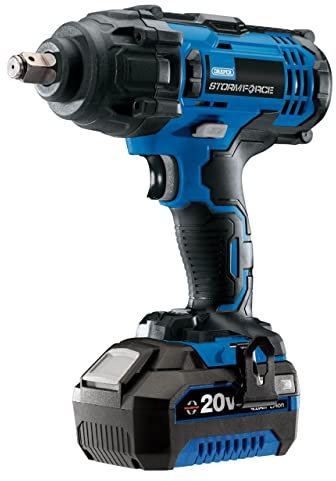 Draper 43785 Storm Force 20V 1/2 Mid-Torque Impact Wrench (400Nm) with 1x 4Ah Battery and Charger