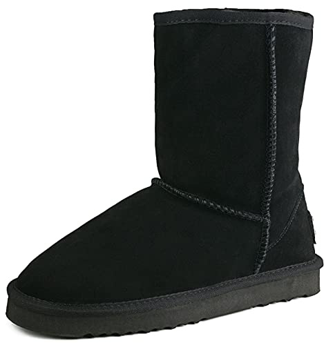 Shenduo Donna Stivali Mid-calf da Neve Impermeabile Nero 38EU D5125