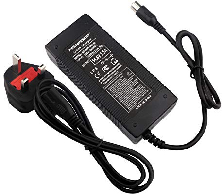 48V Charger Output 54.6V 1.5A for Ebike 13S Lithium Batteries Convenient Health Care 46.8V GX16 3-Prong Plug Jack (RCA 10mm)