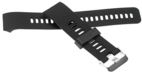 vhbw Ersatz Armband kompatibel mit Garmin Forerunner 35, 30 Fitnessuhr, Smartwatch - 13,5 + 9,4 cm Silikon schwarz