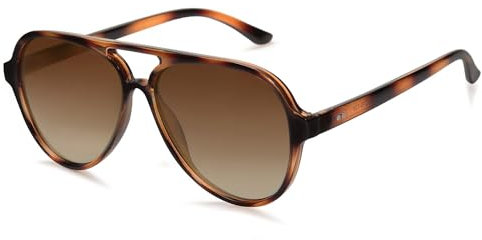 SOJOS Polarisiert Sonnenbrille Herren Damen Retro Quadratisch Brille 70er Vintage Groß Sonnenbrille SJ2201 mit UV400 Schutz, Schildkröte Braun Rahmen/Braun Linse