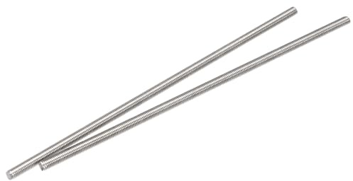 sourcing map 2 Stück Voll Gewindestange M5 x 200mm 304 Edelstahl Rechtsgewinde
