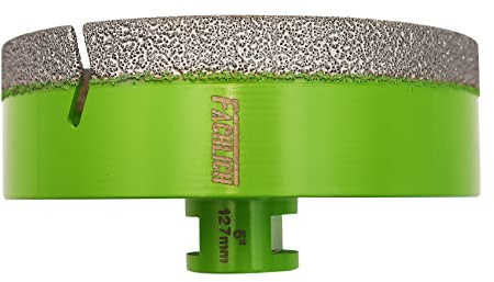 FACHLICH Diamond Core Drill Bit - 5 Tile Hole Saw 127mm Granite Core Bit for Porcelain Tile Granite Marble Masonry
