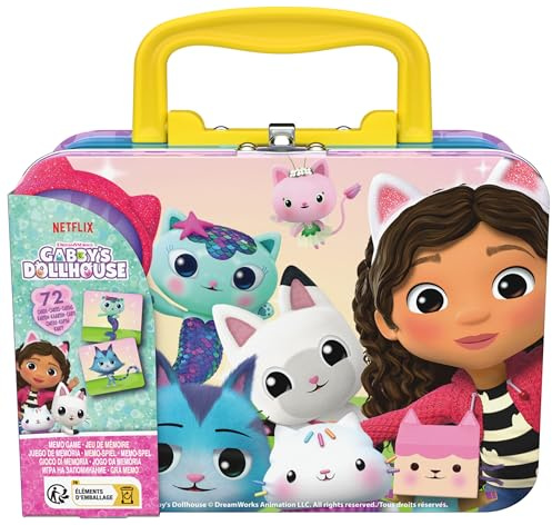 Spin Master Games - Juego de Mesa Memory Gabby's Dollhouse - Juego de Memoria de La Casas de Muñecas de Gabby - Juguetes Niñas 3 años + Regalo Niña 3 años +