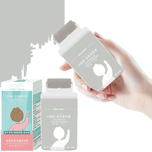 Piccolo pennello a rullo per il rattoppo dei muri, strumento per la riparazione dei muri, piccola spazzola rotolante Crema per la riparazione dei muri con vernice al lattice (Grigio)