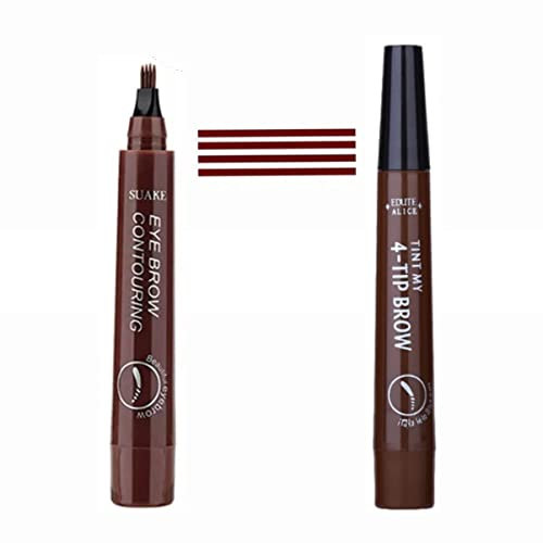 LDJYEONS Matita Per Sopracciglia, Impermeabile e Resistente Al Sudore, Non Sbiadisce, Effetto Duraturo (Marrone scuro)