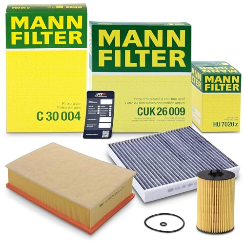 MANN-FILTER Inspektionspaket Filterset 1x Ölfilter, 1x Luftfilter, 1x | Kompatibel mit: AUDI A3, A3 Cabriolet, A3 Limousine, A3 Sportback, Q2, TT, TT Roadster, SEAT ATECA, LEON, LEON SC, LEON ST