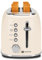 Aigostar Grille Pain, 2 Fentes Extra-Larges, Vintage Inox Crème, 6 Niveaux de Dorage, Fonction Bagel/Décongélation/Réchauffage/Annulation, Tiroir Ramasse-Miettes Amovible, 800W. Cream