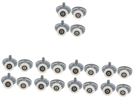 jojofuny 5sets Shower Door Runners Replacement Parts for Shower Door Rollers Quiet 4pcs*5