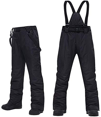 Pantalones de esquí para hombre, elásticos, pantalones de nieve para hombre, resistentes al agua, forrados al aire libre, invierno, cálidos, pantalones de snowboard, mono con tirantes ajustables,