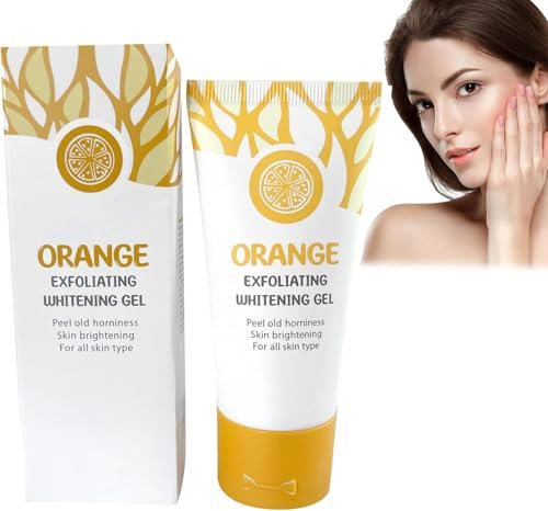 Zimoya Orange Exfoliating Gel, Orange Exfoliating Whitening Gel Scrub Face Body Brigtening Skin, Orange Exfoliating Whitening Gel, Exfoliating Cream Whitening for All Skin Types (1PC)