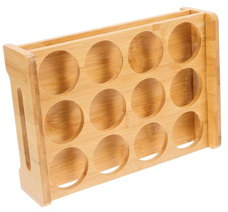 Ciieeo Shot Glass Holder Display Bamboo Bullet Cup Holder Serving Tray for Social Events