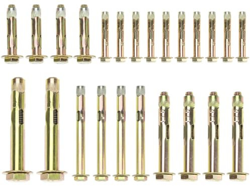 QWORK® 24 Stück Schwerlastdübel Bolzenanker M6/8/10 - Hochbelastbares Ankerset mit Korrosionsschutz