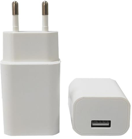 Powice 2X 12W USB A Ladegerät, 5V/2,4A USB Ladegerät, USB Adapter, USB Netzteil, Ladegerät USB Geeignet für Mobiltelefone, Kopfhörer, Schreibtischlampen, Bluetooth Lautsprecher und Andere Kleingeräte