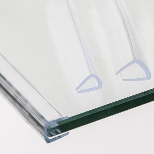 YCBTPS U Profil Kantenschutz, Silikon Kantenschutzstreifen, 2m Schranktür Schutzstreifen, Transparente Selbstklemmend Fassungsprofil(Widths 8-9mm)