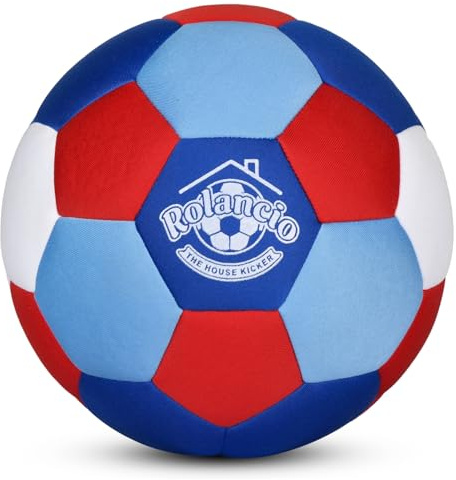 ROLANCIO Indoor Football Size 4 Soft & Safe House Football Indoor for Home and Yards Ideal for Silent Dribbling, Training, Perfect House Ball Gift, Fun