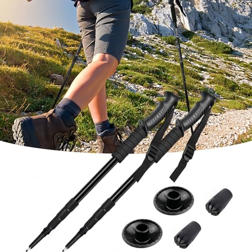 Bastoncini da Trekking Telescopici in Alluminio,Bastoni Nordic Walking,Bastoni da Trekking per Walking,Trail Running e Escursionismo,Uomo e Donna,Estensibili,Regolabili e Leggeri,52-110cm (2PCS)