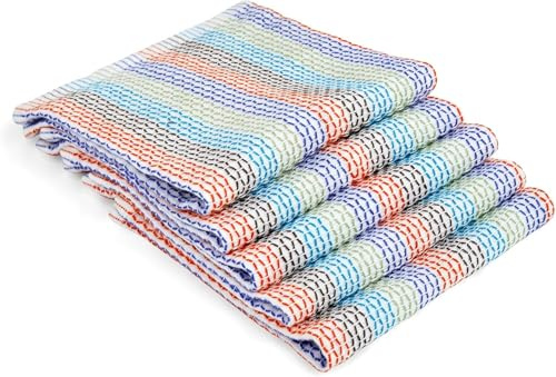 Full Circle Tidy 100% Organic Cotton Dish Cloths, Set of 5, Spring Green
