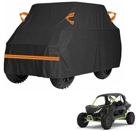 générique UTV Housse Quad Compatible avec Segway Villain SX10 P 2024-2025,2 Seater,210D imperméable à la Pluie, à la Neige et au Vent, Protection Tous Temps, avec Bandes réfléchissantes