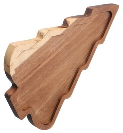 Amosfun Plateau Sapin De Noël Assiette Décorative Arbre pour De Fruits Et Biscuits Service De Fête pour De Noël