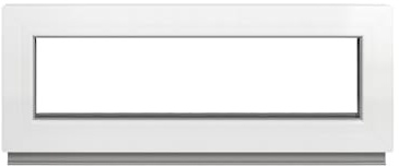 Framex Finestra per cantina – Vetro fisso (Fib) Bianco 120 x 50 cm 2 scomparti 32 mm (4/24/4) Finestra da giardino/finestra in plastica larghezza x altezza 1200 x 500 mm