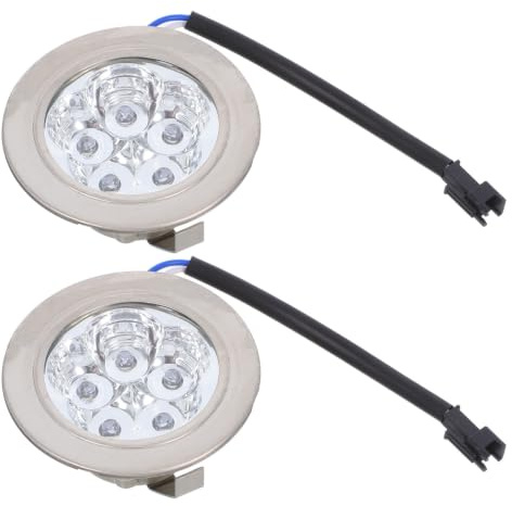 HAMPPLIES Bombillas LED para Campana Extractora Redondas 12 V Dc 2 Uds | Bombillas de Campana Extractora, Luz LED Cocina Redonda Repuesto, Color Blanco Frío para Cocina