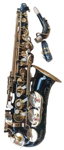 Saxophone Schwarzes Altsaxophon In Es Mit Koffer Profiqualität