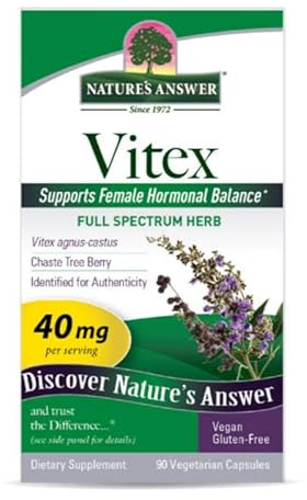 Natural's Answer Vitex, 40 mg, sin gluten, 90 cápsulas veganas