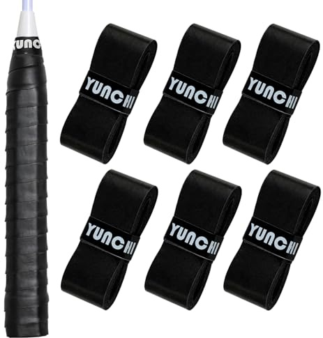 6pcs Raquette Grip Surgrip Overgrip Antidérapant,Tennis, Badminton, Squash | Poignée pour Raquette,Rubans Antidérapants en Pu Pour Raquettes Tennis Badminton Squash, Absorbants La Transpiration
