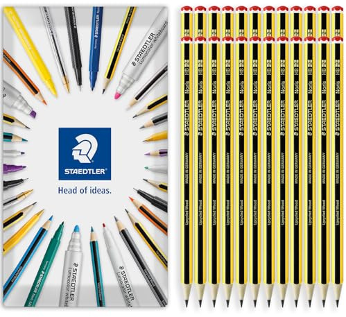 STAEDTLER Noris 120 - Matite in grafite in legno riciclato, resistenti alla rottura, confezione da 24 (grado HB)