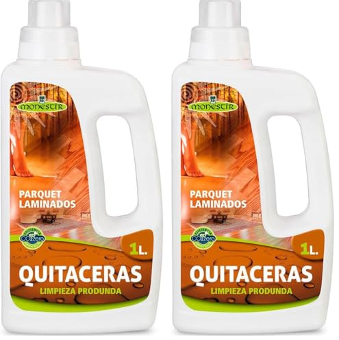 Monestir - QUITACERAS Suelos PARQUET - LAMINADOS - 1 Litro (Paquete de 2)