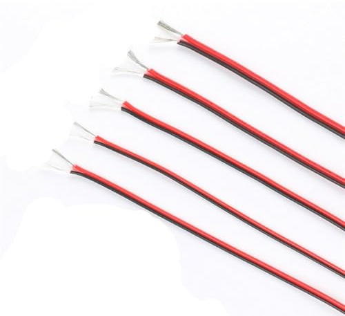 Elektrisk ledning, kanalfast 5 meter 10 meter förtennad kopparisolerad LED-förlängningskabel 18AWG 20AWG-mätare Röd Svart Elektrisk trådkopplingsstol (storlek: 10 meter, färg: 18 AWG)(24 AWG,10meter)
