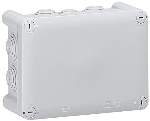 Legrand - Boîte de dérivation rectangulaire - 155x110x74mm - fermeture 1/4 de tour - gris