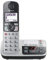 Panasonic KX-TGE520GS Senioren Schnurlostelefon mit Anrufbeantworter, Station & Hörer, Freisprecheinrichtung, LCD-Display, kompatibel mit Hörgeräten, sprechende Tasten, Silber